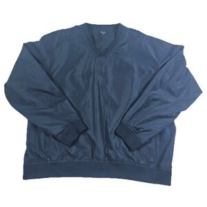 Golf Windbreaker Sports Pullover Lightweight V Neck Blue Men's Size M Acuity